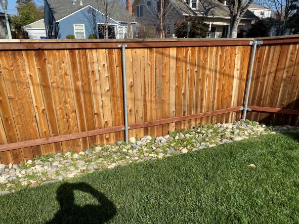 this is a picture Broomfield pine fence