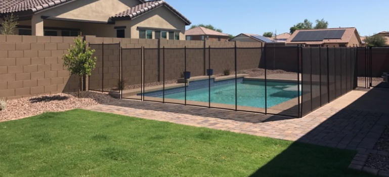 this is a picture of pool fence in Broomfield, CO