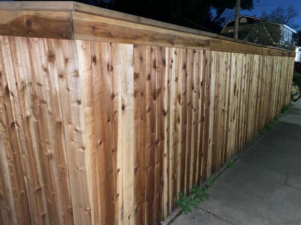 this is a picture of Broomfield douglas fir fence
